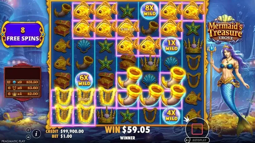 Mermaid’s Treasure Trove slot screenshot 6