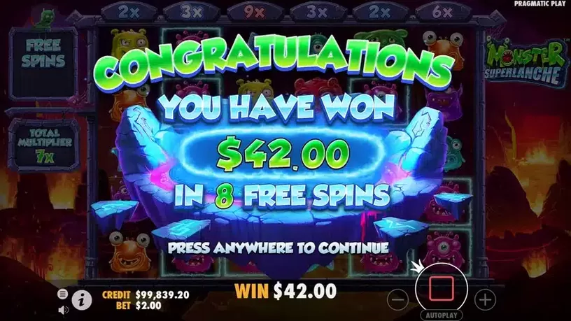 Monster Superlanche slot screenshot 7