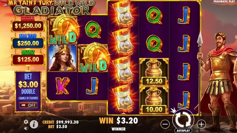 Mr Tain’s Fury: Wild Wild Gladiator slot screenshot 2