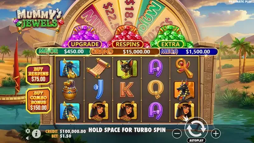 Mummy’s Jewels slot screenshot 1
