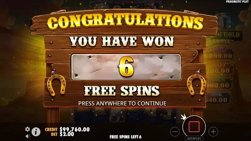 Mustang Gold Megaways slot screenshot 4