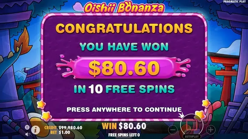 Oishii Bonanza slot screenshot 5