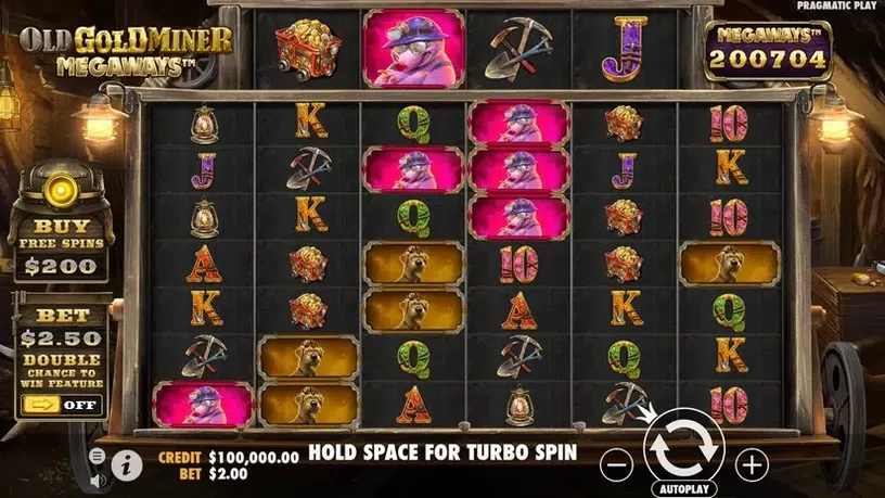 Old Gold Miner Megaways slot screenshot 1
