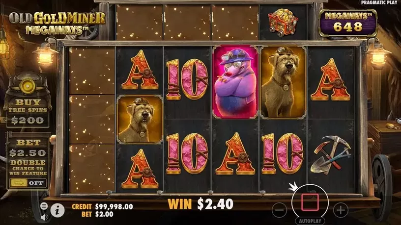 Old Gold Miner Megaways slot screenshot 2