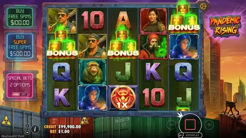 Pandemic Rising slot screenshot 2