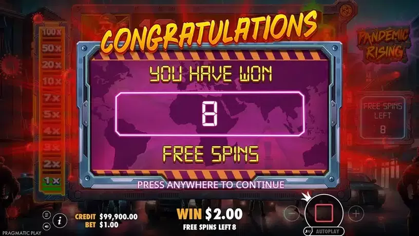 Pandemic Rising slot screenshot 3