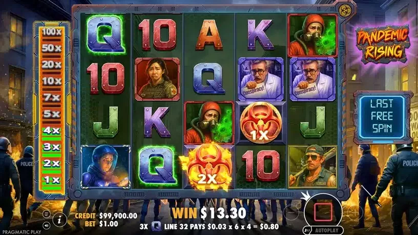 Pandemic Rising slot screenshot 5