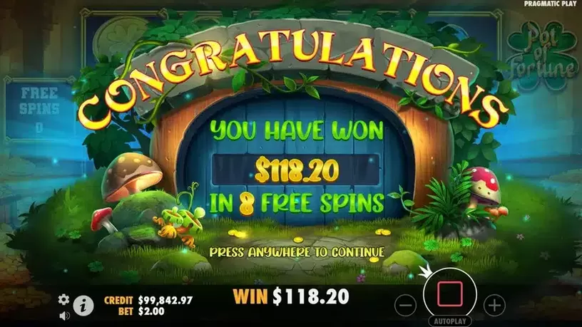Pot of Fortune slot screenshot 5