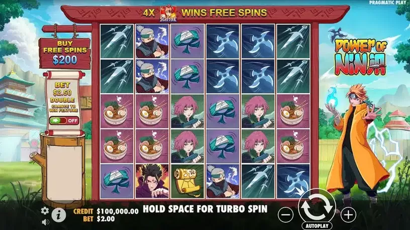 Power of Ninja slot screenshot 1