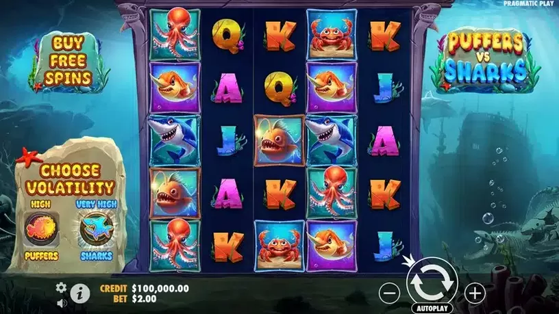 Puffers Vs Sharks slot screenshot 1