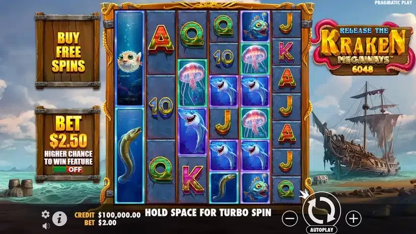 Release the Kraken Megaways slot screenshot 1