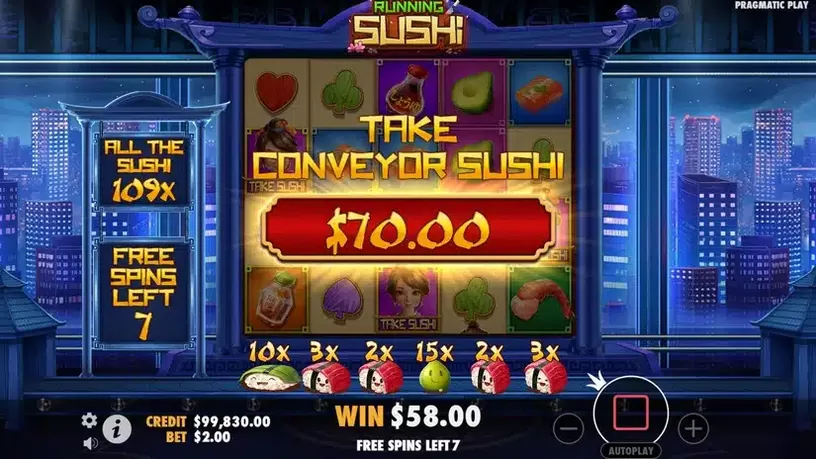Running Sushi slot screenshot 5