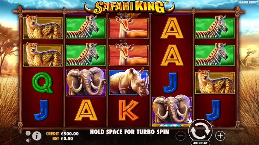 Safari King slot screenshot 1
