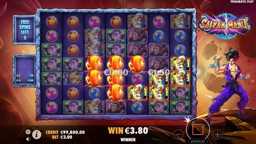 Saiyan Mania slot screenshot 5