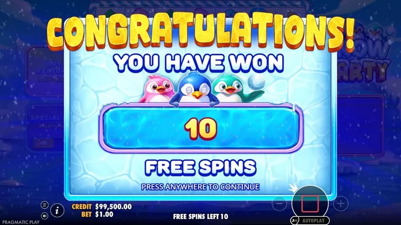 Snow Party slot screenshot 3