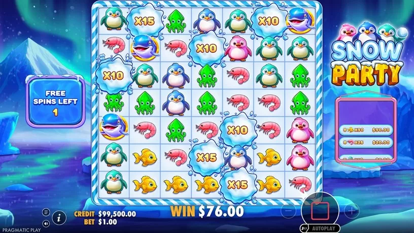 Snow Party slot screenshot 5