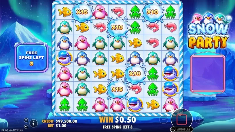 Snow Party slot screenshot 4