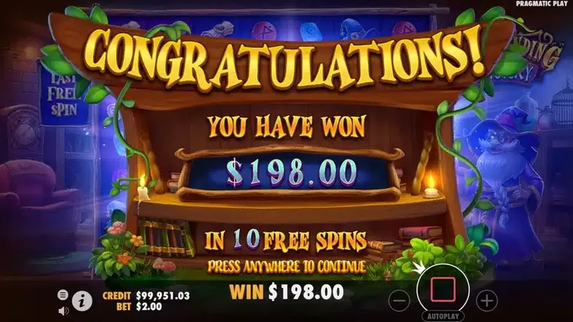 Spellbinding Mystery slot screenshot 7