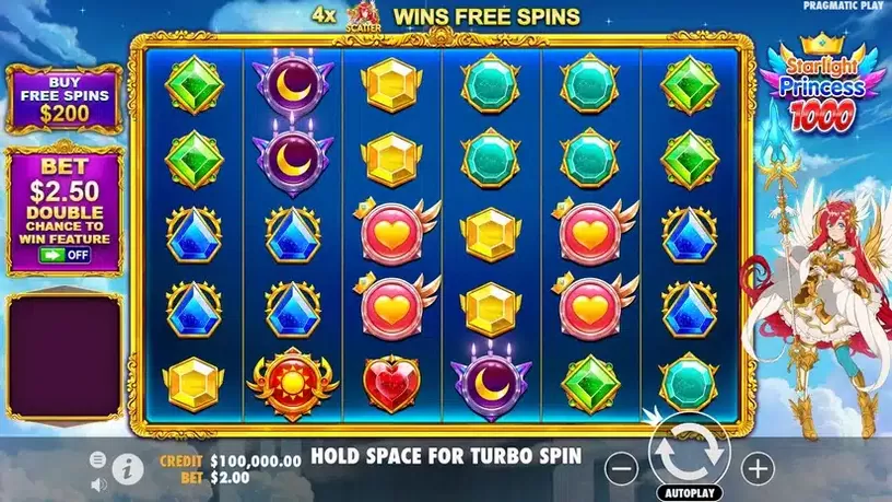 Starlight Princess 1000 slot screenshot 1