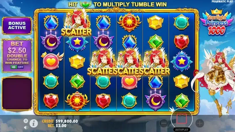 Starlight Princess 1000 slot screenshot 2