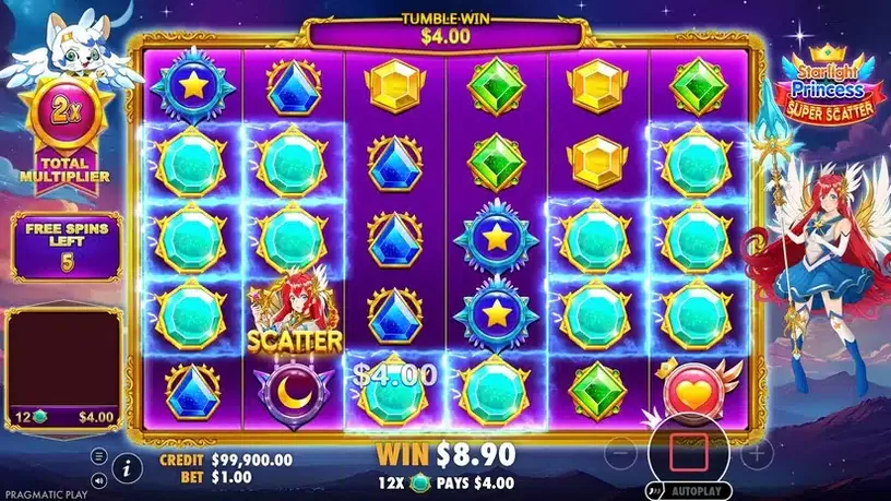 Starlight Princess Super Scatter slot screenshot 5