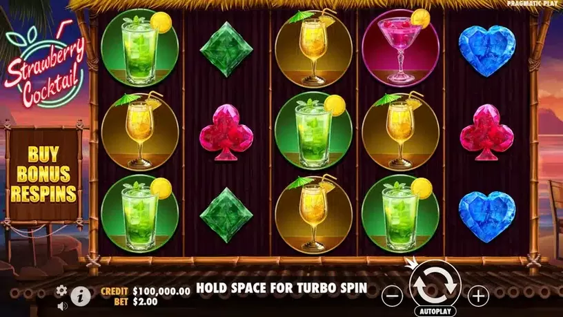Strawberry Cocktail slot screenshot 1