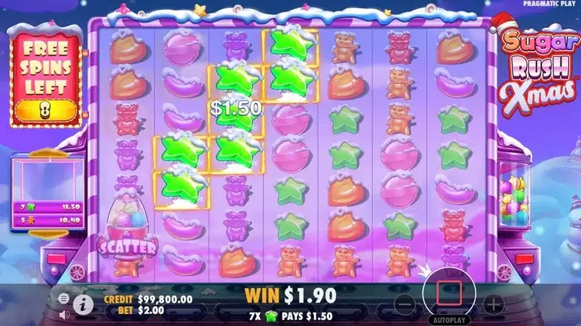 Sugar Rush Xmas slot screenshot 4