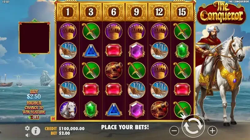 The Conqueror slot screenshot 1