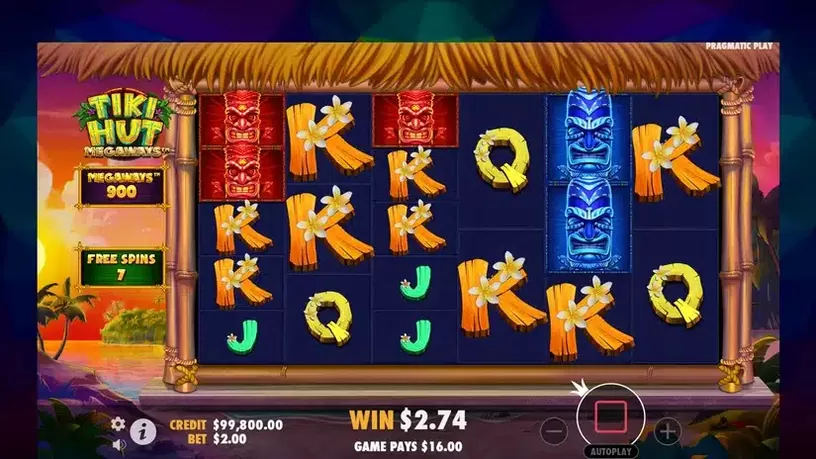Tiki Hut Megaways slot screenshot 3