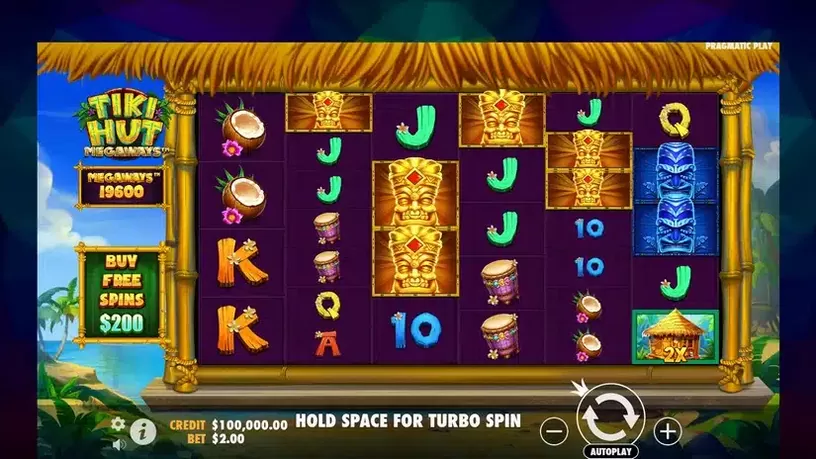 Tiki Hut Megaways slot screenshot 1
