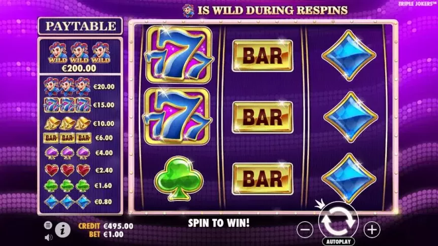 Triple Jokers slot screenshot 1