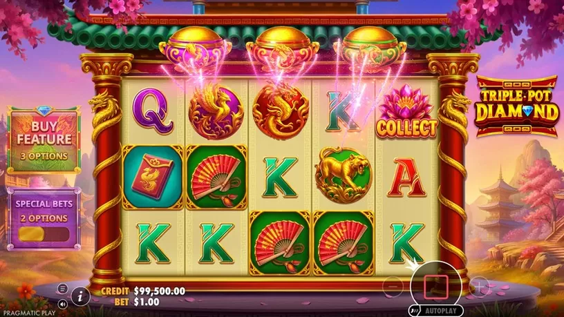 Triple Pot Diamond slot screenshot 2