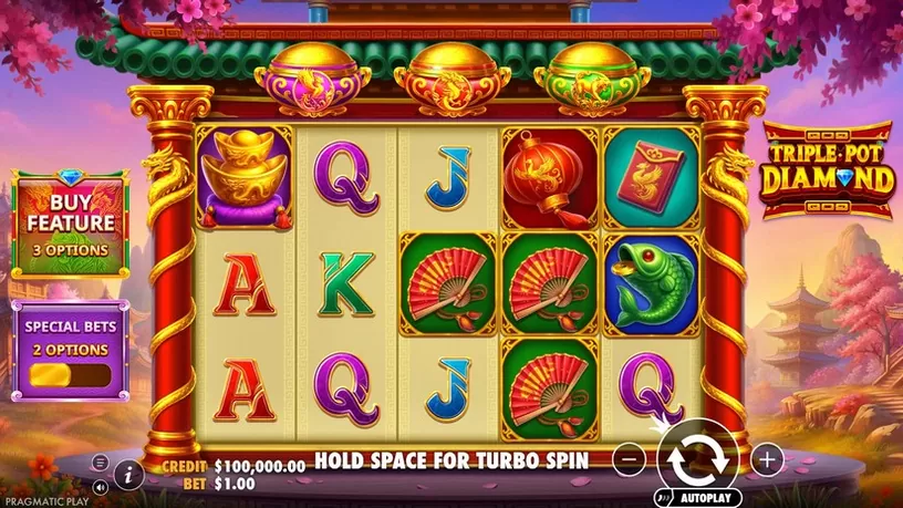 Triple Pot Diamond slot screenshot 1