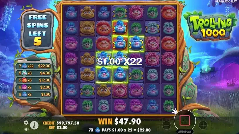 Trolling 1000 slot screenshot 5