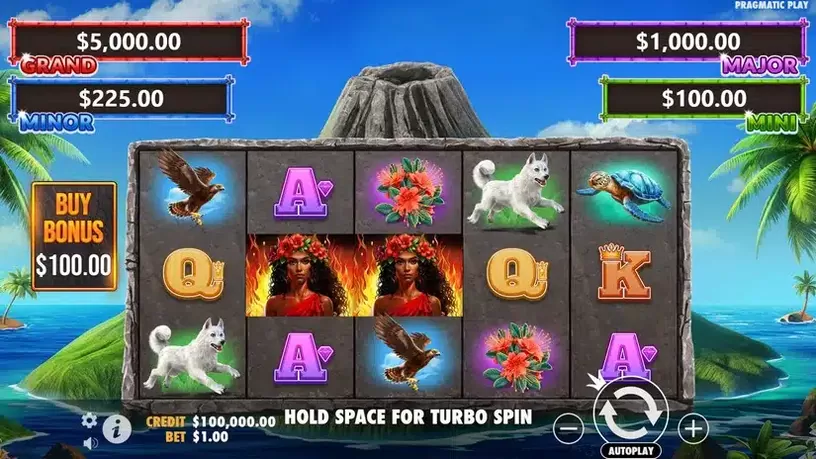 Volcano Goddess slot screenshot 1