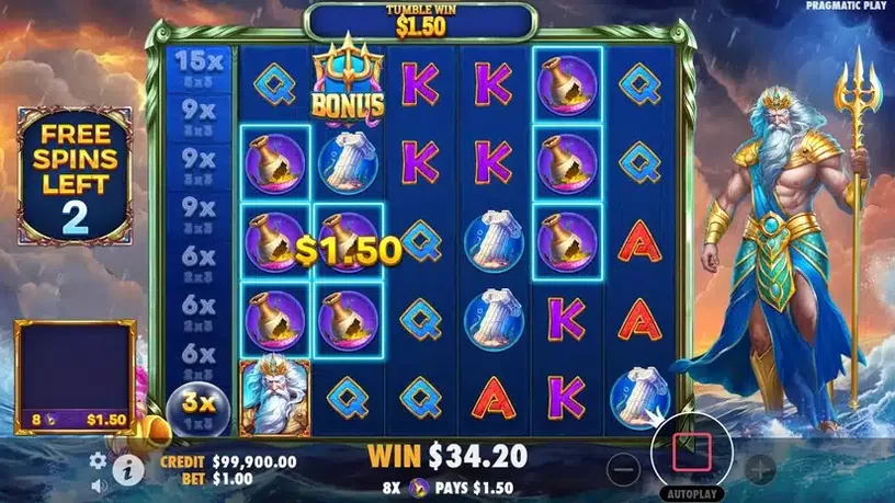 Waves of Poseidon slot screenshot 5