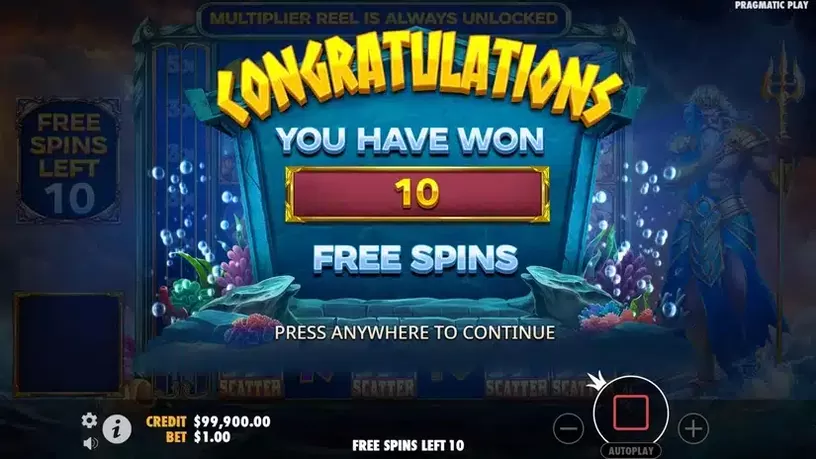 Waves of Poseidon slot screenshot 3