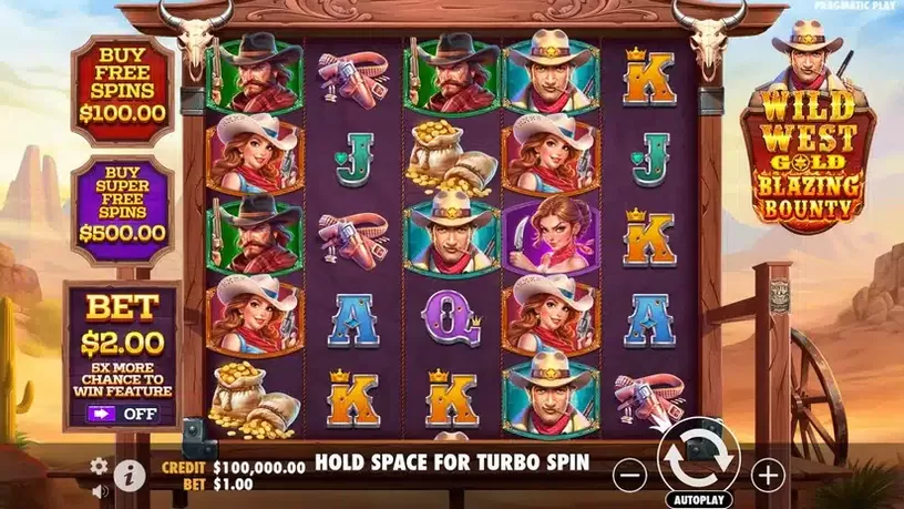 Wild West Gold Blazing Bounty slot screenshot 1