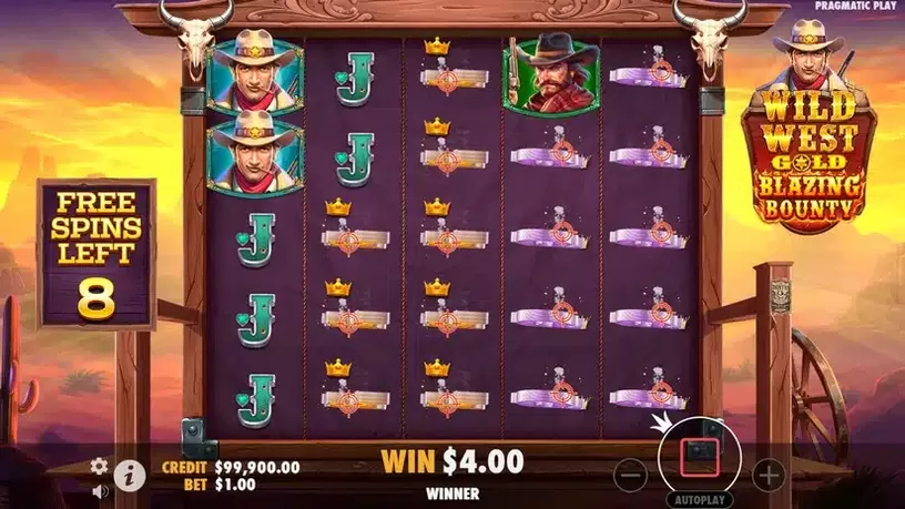 Wild West Gold Blazing Bounty slot screenshot 4