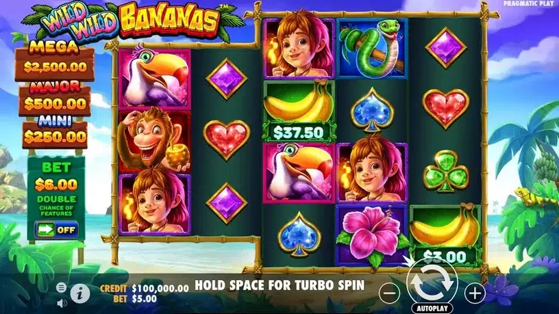 Wild Wild Bananas slot screenshot 1