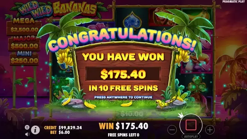 Wild Wild Bananas slot screenshot 6
