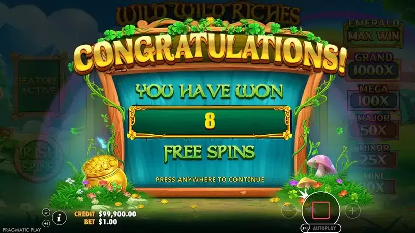 Wild Wild Riches Returns slot screenshot 4
