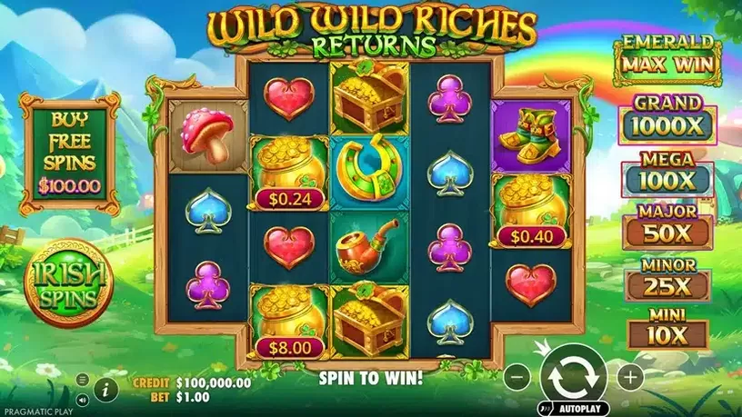 Wild Wild Riches Returns slot screenshot 1