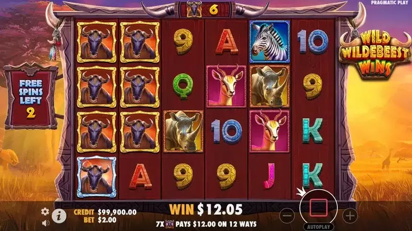 Wild Wildebeest Wins slot screenshot 5
