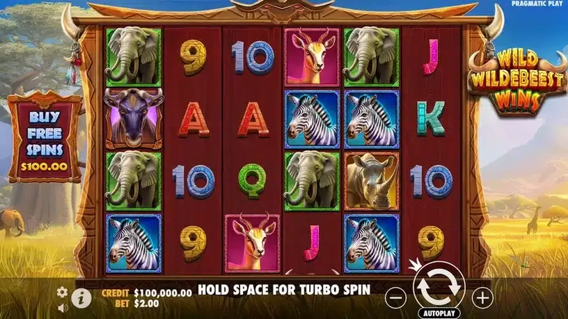 Wild Wildebeest Wins slot screenshot 1