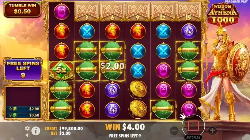 Wisdom of Athena 1000 slot screenshot 4