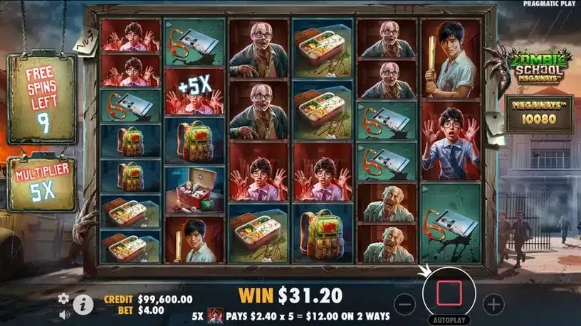 Zombie School Megaways slot screenshot 3