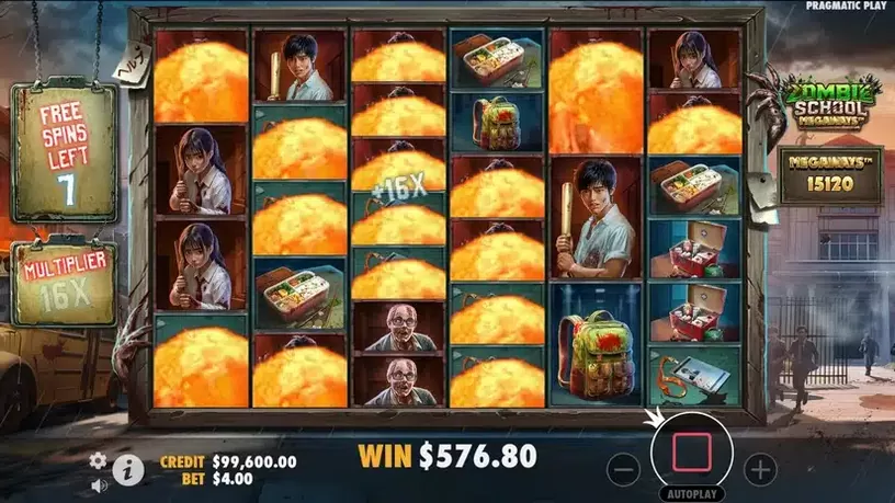 Zombie School Megaways slot screenshot 4