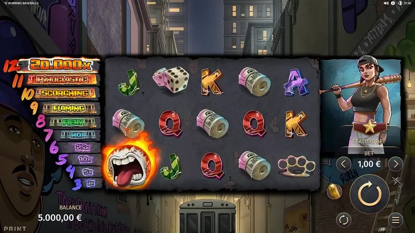 12 Burning Baseballs slot screenshot 1