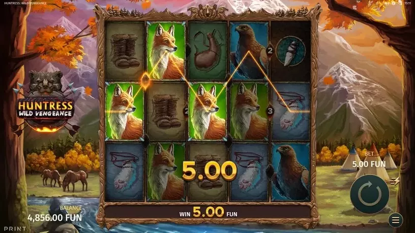 Huntress Wild Vengeance slot screenshot 2